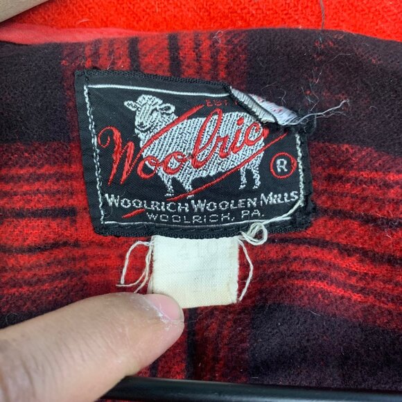 Vintage 1950’s  Woolrich Woolen Mills Flannel Lined  Wool Red Jacket‎ Women 14 - Picture 10 of 11